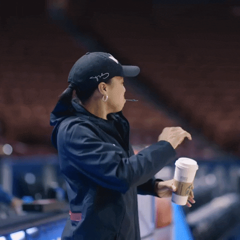 a GIF of Dawn Staley dancing as she always does in her drip, I really hope you see this one